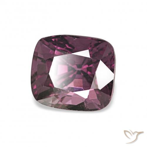 Spinelle Rouge pourpre profond naturelle Coussin, 1.38 ct, VVS