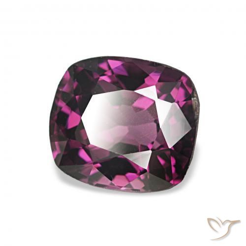 Spinelle Violet foncé naturelle Coussin, 1.28 ct, VVS