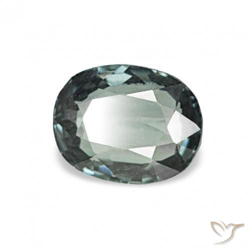 Spinelle Blue-Green Silver naturelle Coussin, 0.58 ct, VVS-VS