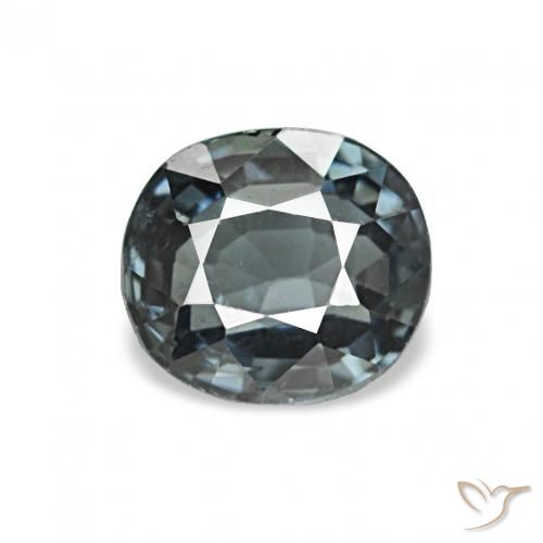 0.71ct Gris foncé Spinelle, Coussin, VVS-VS