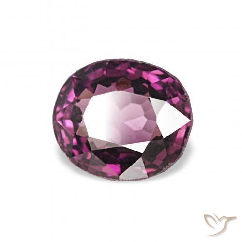 Spinelle Pourpre boysenberry naturelle ovale, 0.81 ct, VVS-VS