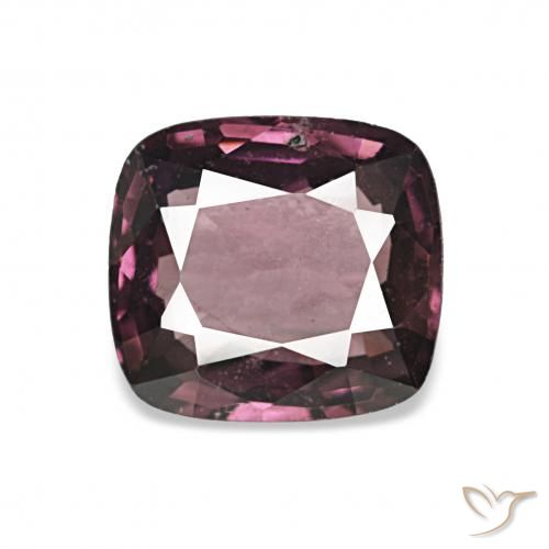 Spinelle Pourpre foncé naturelle Coussin, 1.24 ct, VS