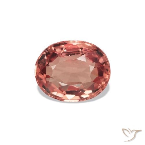 Spinelle Orange rougeâtre naturelle ovale, 0.53 ct, VS