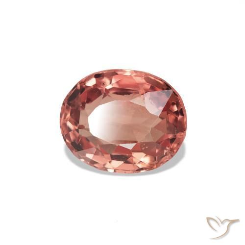 Spinelle Orange rougeâtre naturelle ovale, 0.53 ct, VS