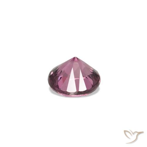 Spinelle Violet Rosâtre naturelle Coupe roude, 0.21 ct, VVS