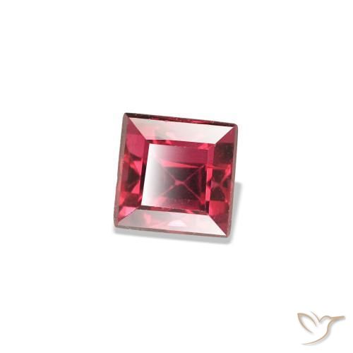Spinelle Rouge Rosâtre naturelle Carré, 0.24 ct, VVS