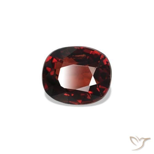 Spinelle Rouge foncé naturelle Coupe coussin, 0.58 ct, VVS-VS