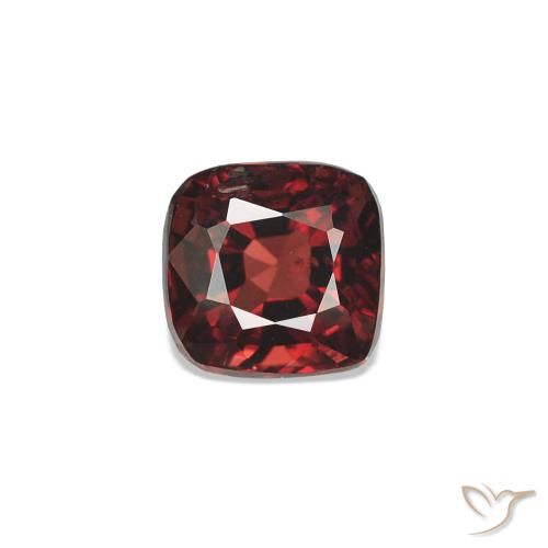 Spinelle Rouge sang profond naturelle Coupe coussin, 0.81 ct, VVS-VS