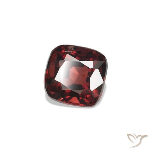 Spinelle Rouge sang profond naturelle Coupe coussin, 0.81 ct, VVS-VS