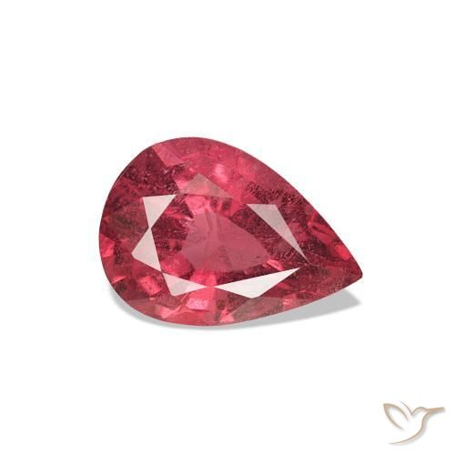 Spinelle Rouge Rosâtre naturelle En forme de poire, 0.96 ct, VS