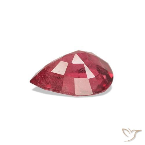 Spinelle Rouge Rosâtre naturelle En forme de poire, 0.96 ct, VS