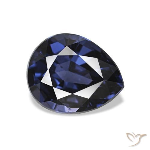 Spinelle Bleu marine naturelle En forme de poire, 1.78 ct, VVS
