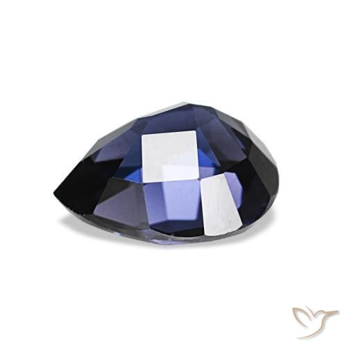 Spinelle Bleu marine naturelle En forme de poire, 1.78 ct, VVS