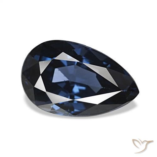 Spinelle Bleu foncé naturelle En forme de poire, 2.11 ct, VVS