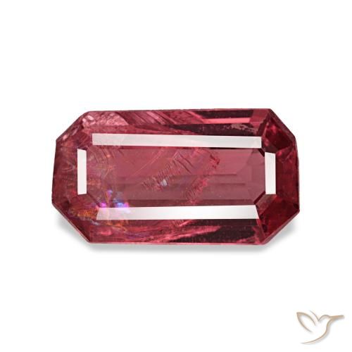 Spinelle rouge naturelle taille émeraude, 0,83 ct, SI