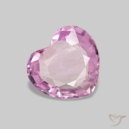 Spinelle rose naturelle forme de coeur, 0,78 ct, VS