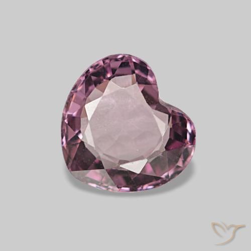 Spinelle pourpre naturelle forme de coeur, 0,63 ct, VVS