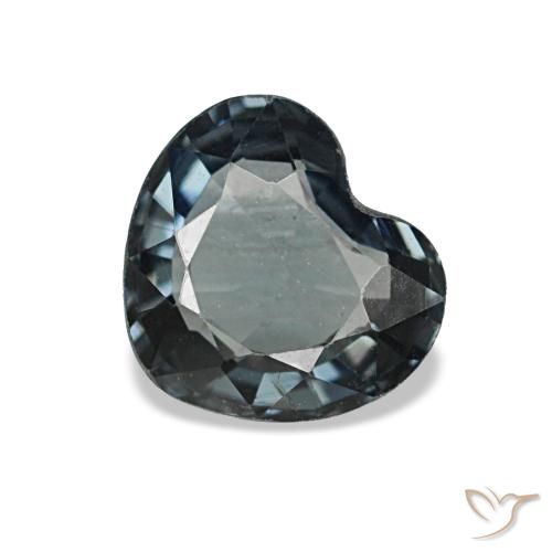 Spinelle gris naturelle forme de coeur, 0,80 ct, VVS