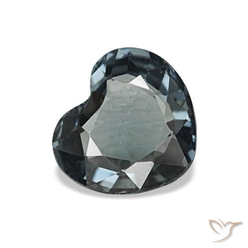 Spinelle gris naturelle forme de coeur, 0,80 ct, VVS