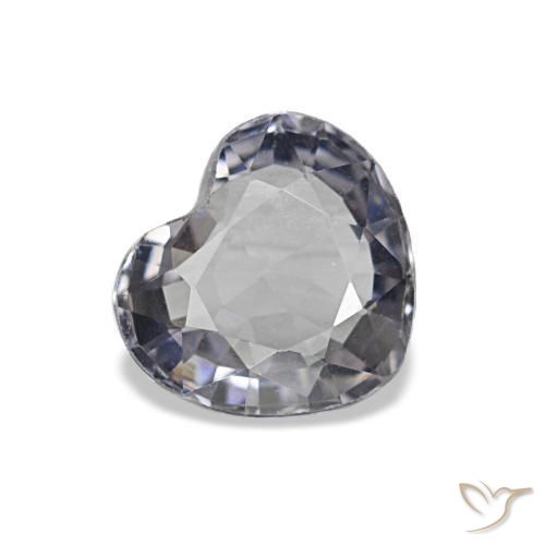 Spinelle gris naturelle forme de coeur, 0,70 ct, VVS