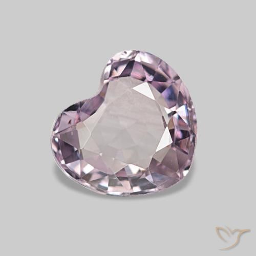 Spinelle rose naturelle forme de coeur, 0,75 ct, VVS
