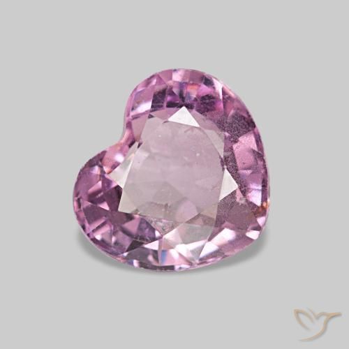 Spinelle rose naturelle forme de coeur, 0,86 ct, VS