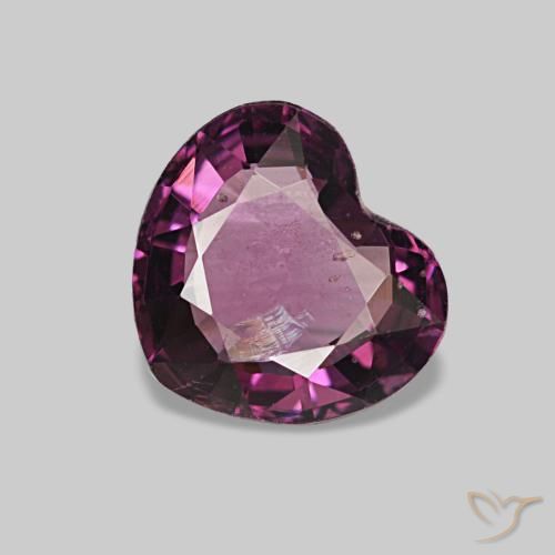 Spinelle pourpre naturelle forme de coeur, 0,72 ct, VS