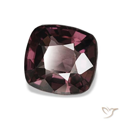 Spinelle pourpre naturelle coupe coussin, 1,54 ct, VVS-VS