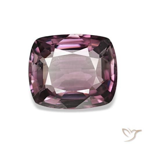 Spinelle pourpre naturelle coupe coussin, 1,54 ct, VVS-VS