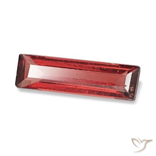 Spinelle rouge naturelle baguette, 0,72 ct, VVS-VS