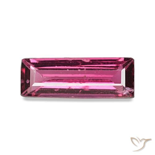 Spinelle pourpre naturelle baguette, 0,60 ct, VVS-VS