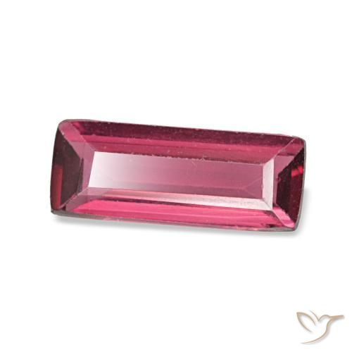 Spinelle pourpre naturelle baguette, 0,51 ct, VVS-VS
