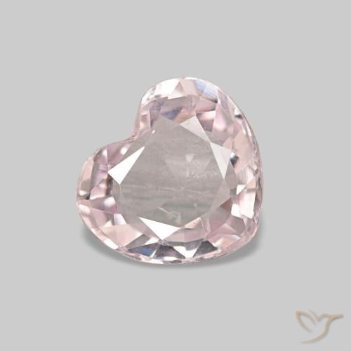 Spinelle rose naturelle forme de coeur, 0,71 ct, VVS-VS