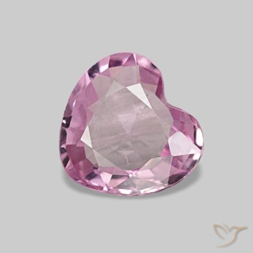 Spinelle rose naturelle forme de coeur, 0,65 ct, VVS-VS