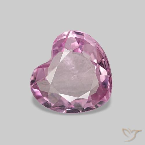 Spinelle rose naturelle forme de coeur, 0,65 ct, VVS-VS