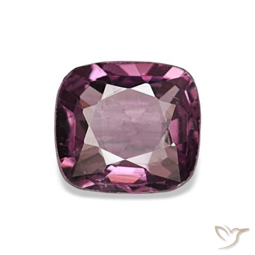 Spinelle pourpre naturelle coupe coussin, 0,95 ct, VVS-VS