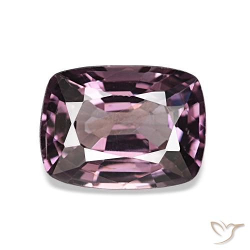 Spinelle pourpre naturelle coupe coussin, 1,34 ct, VVS-VS