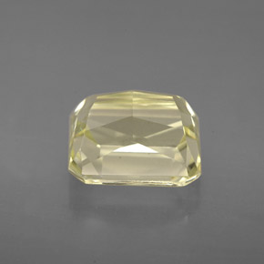 Spodumène jaune naturelle taille émeraude, 5,34 ct, VVS-VS