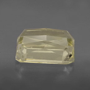 Spodumène Jaune clair naturelle Taille émeraude, 6.86 ct, VS-SI