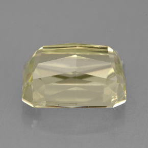 Spodumène jaune naturelle taille émeraude, 7,03 ct, VS