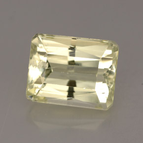 Spodumène Jaune clair naturelle Taille émeraude, 4.83 ct, VS