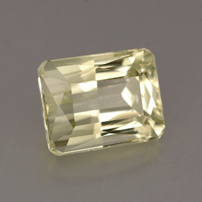 Spodumène Jaune clair naturelle Taille émeraude, 4.83 ct, VS