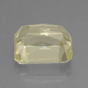 Spodumène jaune naturelle taille émeraude, 5,79 ct, VVS-VS