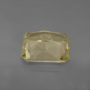Spodumène jaune naturelle taille émeraude, 5,10 ct, VS