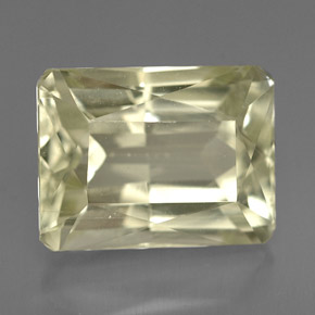 Spodumène Jaune clair naturelle Taille émeraude, 7.32 ct, VS