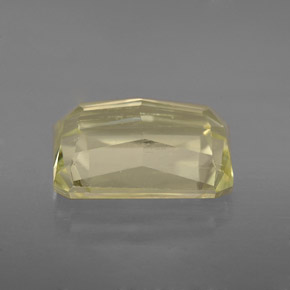 Spodumène jaune naturelle taille émeraude, 5,33 ct, VS