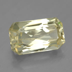 Spodumène jaune naturelle taille émeraude, 6,78 ct, SI