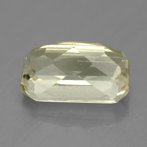 Spodumène jaune naturelle taille émeraude, 6,78 ct, SI