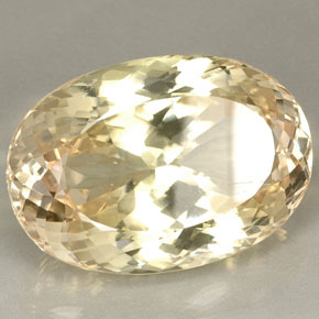 Spodumène Champagne rosâtre Léger naturelle Coupe ovale, 81.35 ct, VS