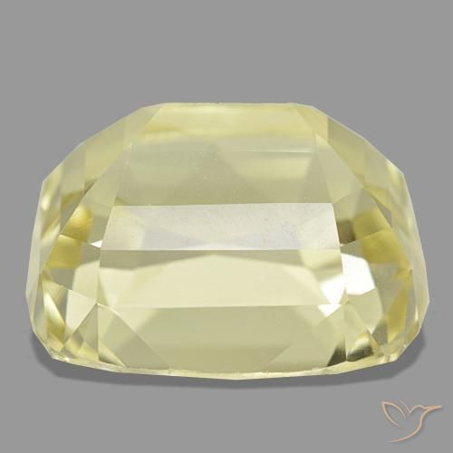 Spodumène jaune naturelle coupe coussin, 38,30 ct, VVS